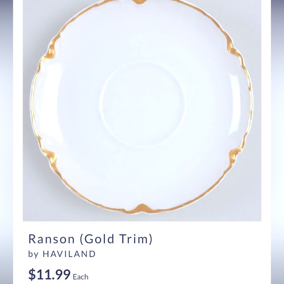 Haviland Dining Haviland Limoges Ranson Gold Saucer Poshmark